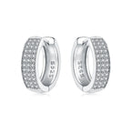 925 Sterling Silver U-shaped Simple Versatile Hoop Earrings Jewellery Gift