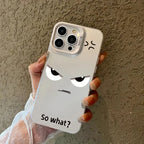 Black Angry Expression IMD Case for Samsung S25 S24 Ultra S23 A16