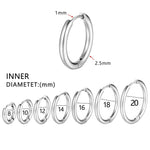 1Pairs/2Pcs Small Hoop Earrings Women Men Gold Silver Anti-allergy