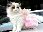 Pet Fairy Costume - Fluffy Princess Tutu Dress for Dogs and Cats, Elegant Party Gown, Photo Shooting Birthday Outfit