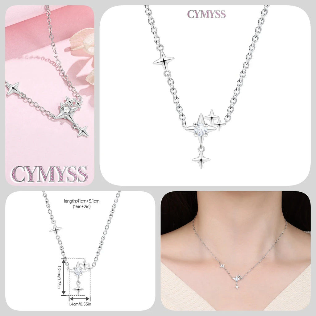 Original 925 Sterling Silver 18K Gold Heart Lock and Key Necklace Y-shaped Chain Necklace For Women Memorial Prayer Jewelry Gift