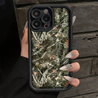 Forest Camouflage Pattern Simple Silicone Cover Case For iPhone 17 16 e 15 14 13 12 Mini 11 Pro XS Max 7 8 Plus Thickened Cover