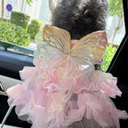 Pet Fairy Costume - Fluffy Princess Tutu Dress for Dogs and Cats, Elegant Party Gown, Photo Shooting Birthday Outfit