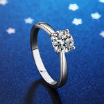 JoyceJelly 2 Carat D Color VVS Moissanite Ring with GRA Certificate Original Sterling Silver 925 Jewelry For Women Wedding Bands
