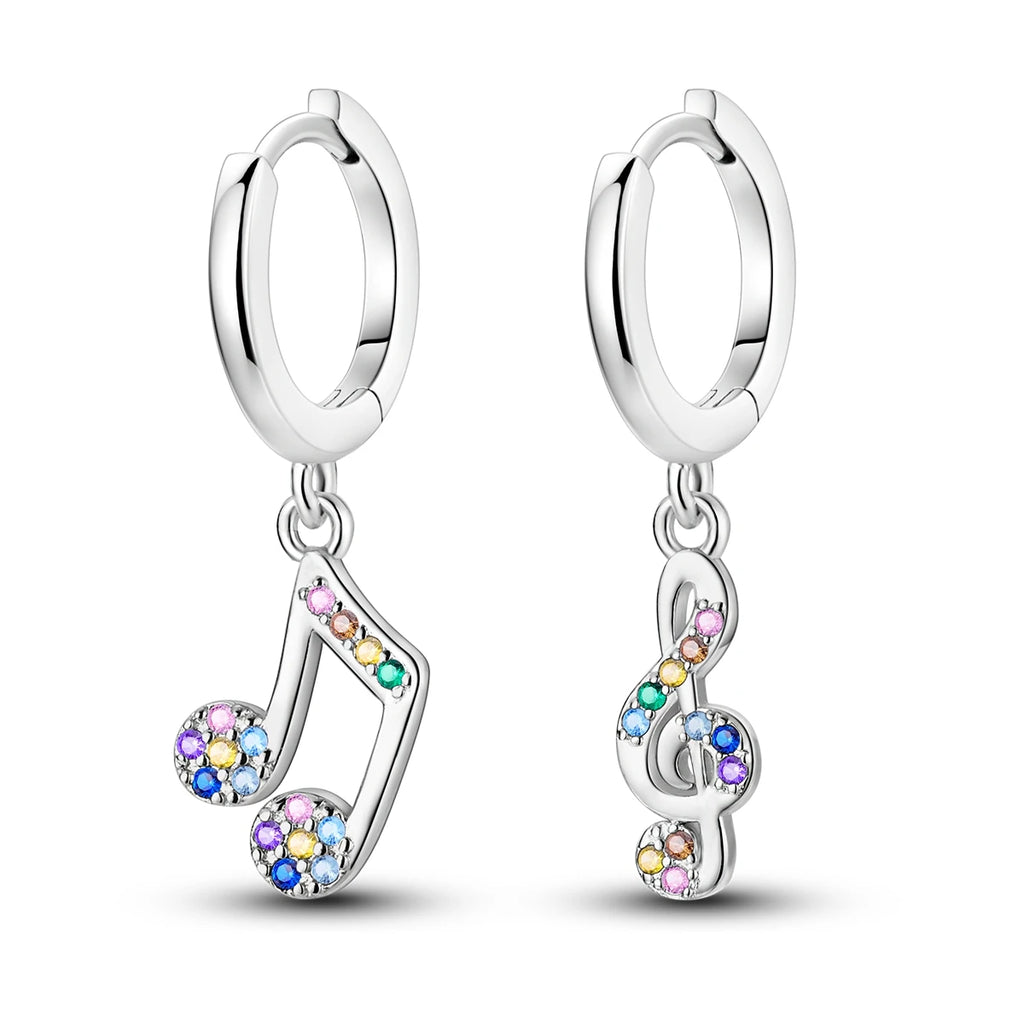 925 Sterling Silver Asymmetric Key Lock Drop Earrings Trendy Jewellery Gift