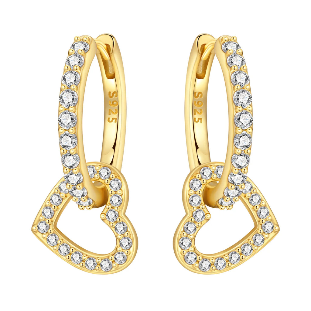 925 Sterling Silver Simple Diamond Shaped Ear Hook Hoop Earrings Jewellery