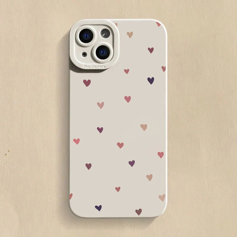 Small Love Heart Shockproof Case for iPhone 17 16 15 14 Pro Max