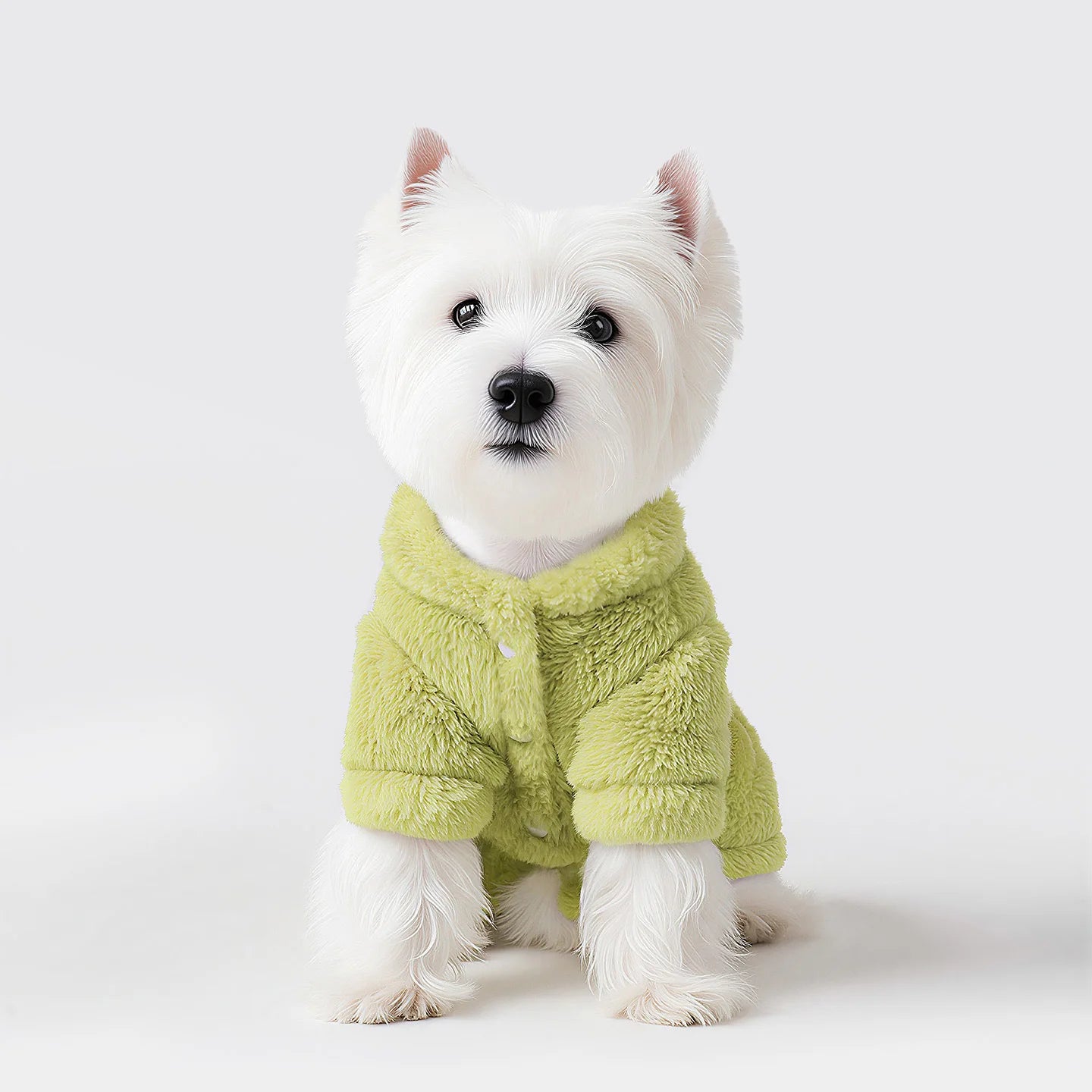 Furry Pet Onesie Warm Full-Body Dog Cat Outfit Plush Winter Pajamas