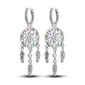 925 Sterling Silver Sparkling Wings Drop Earrings Trendy Anniversary Gift