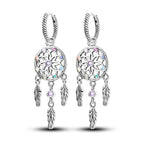 925 Sterling Silver Sparkling Wings Drop Earrings Trendy Anniversary Gift