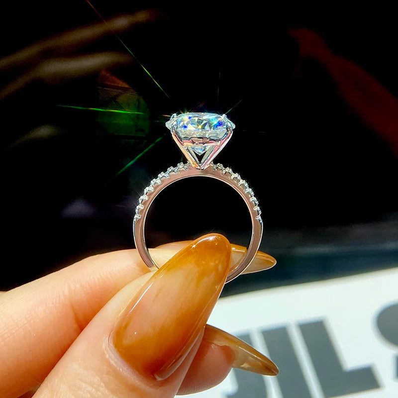 DWJ Luxury 1-5ct Moissanite Diamond Rings for Women Big Solitaire Wedding Real 925 Sterling Silver Luxury Designer Fine Jewelry