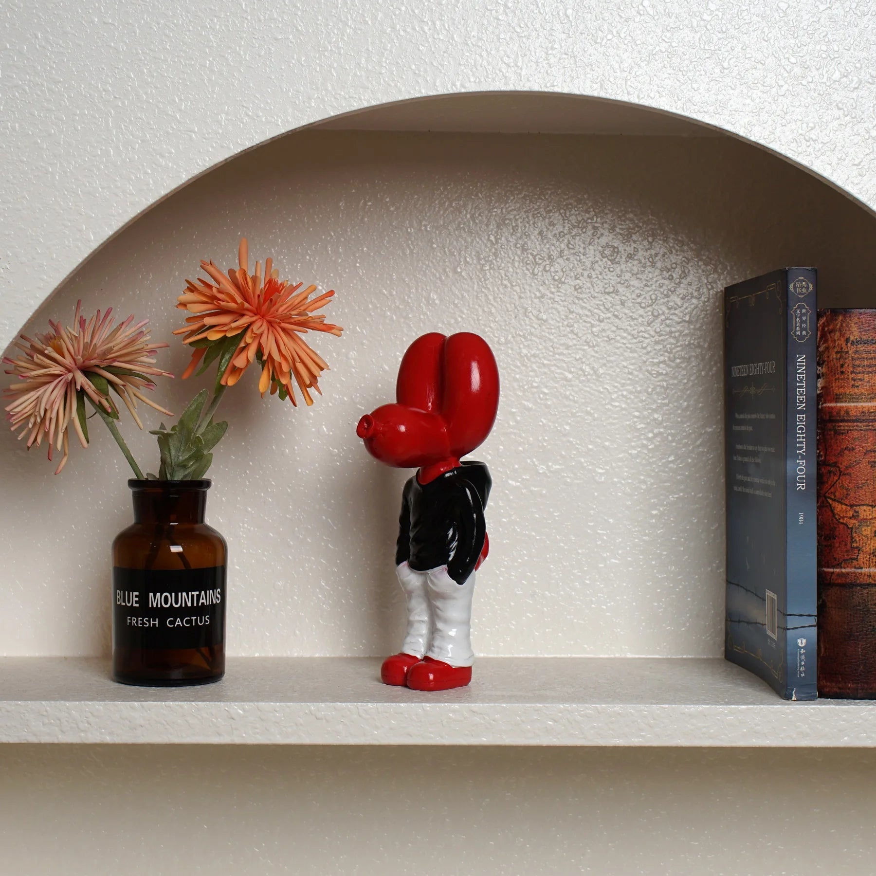 18cm Resin Balloon Dog Statue Cute Modern Art Collectible Figurine for Home Office Decor