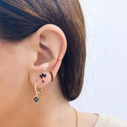 3PCS Vintage Stainless Steel Huggie Ear Piercing Sets Square Hoop