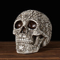 20cm Carved Skull Figurines Halloween Party Decoration White Head Sculpture Ornament