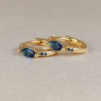 2023 Simple Stainless Steel Round Hoop Earring Colourful Zircon
