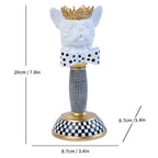 Animal Head Candlestick Resin Holder Horse Eagle Bulldog Monkey Lion Wolf Figurines