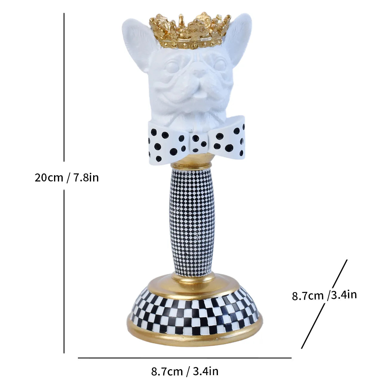 Animal Head Candlestick Resin Holder Horse Eagle Bulldog Monkey Lion Wolf Figurines
