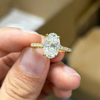 PureNew 1ct-4ct Radiant Cut Full Moissanite Diamond Rings For Women Original 925 Silver Luxury Oval Cut Lady's Diamond Ring 2025