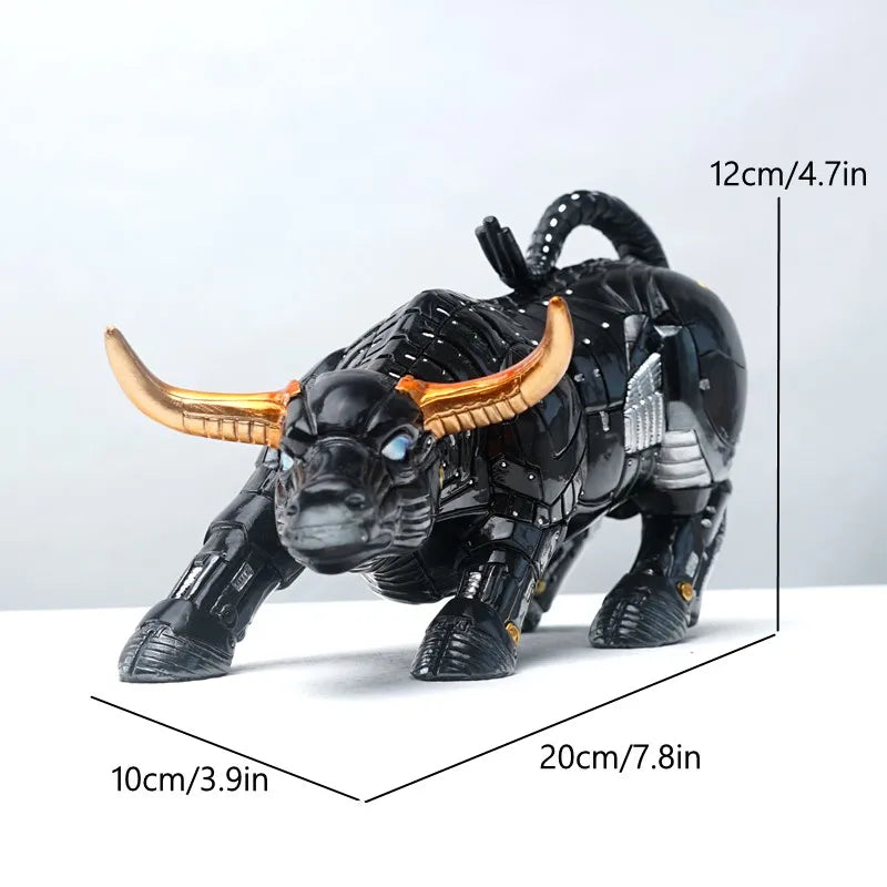 20cm The Miami Bitcoin Bull Model Statue Robot Sculpture Office Desk Wall Street OX