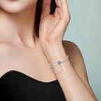 Original 925 Silver Bracelet Original Clover Heart Snake Chain Bracelets Fit Charms Beads Jewelry Gift Diy For Woman Wedding