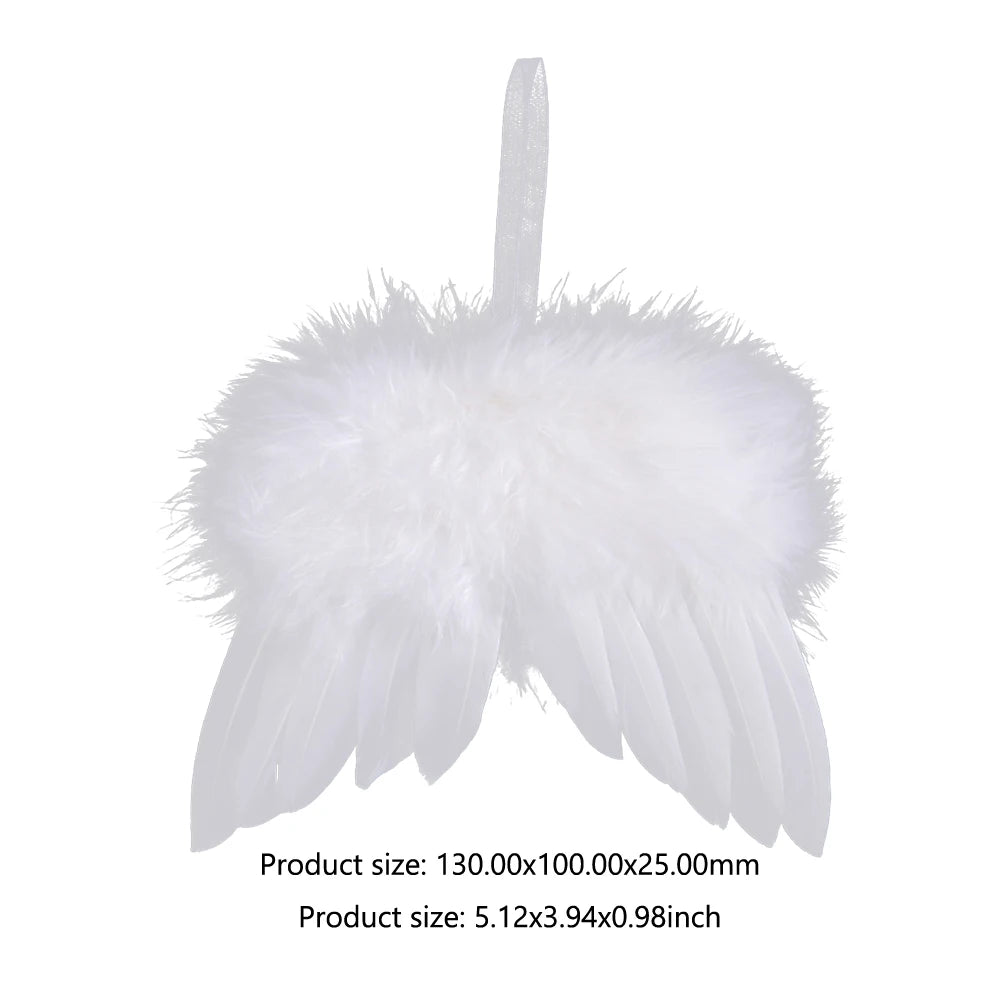 10 Pcs Angel Wings Hanging Ornament Christmas Tree Decoration Angel Wing Pendant Wedding Prop Valentines Day Birthday Decor