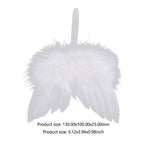 10 Pcs Angel Wings Hanging Ornament Christmas Tree Decoration Angel Wing Pendant Wedding Prop Valentines Day Birthday Decor