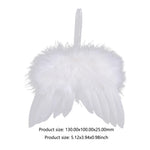 10 Pcs Angel Wings Hanging Ornament Christmas Tree Decoration Angel Wing Pendant Wedding Prop Valentines Day Birthday Decor