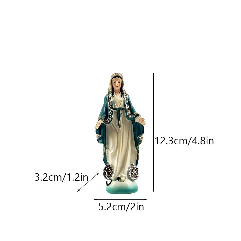 12cm 20cm Resin Our Lady of Fatima Statues Virgin Mary Sculpture Catholic Altar