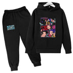 Kids Kpop Demon Hunters Tracksuit Hoodie & Pants Set 2-13 Years Casual Outfit