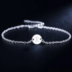 26 Letter Chain Bracelet Anklet 925 Sterling Silver Men Women Wedding Gift