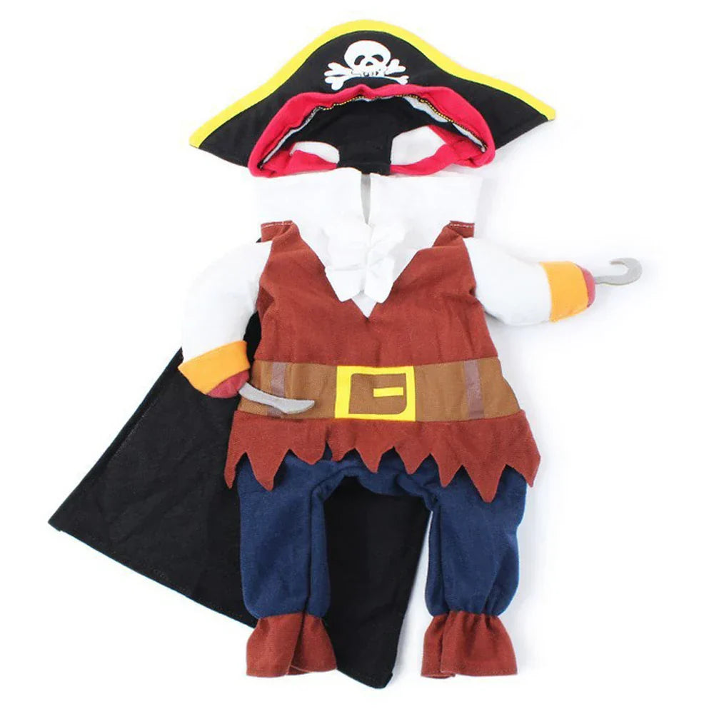 Halloween Pirate Pet Costume Funny Dog Cat Cosplay Outfit