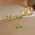 3 Pairs S925 Needle Minimalist Earrings Set Hoop Ear Climber Stack