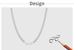6mm Full Sideways Chain 8/18/20/24 Inch 925 Sterling Silver Men Women Jewelry
