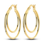 925 Sterling Silver Multi Circle Minimalist Hoop Earrings Birthday Jewellery