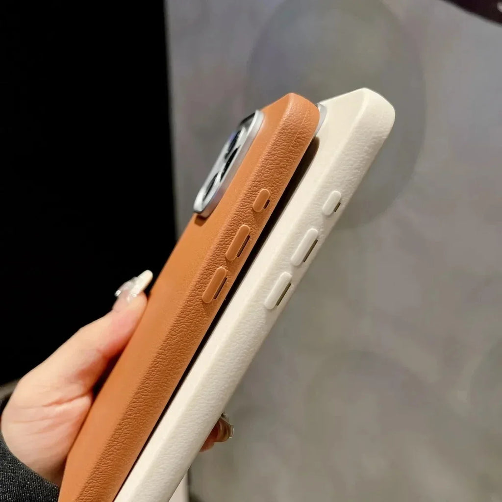 Luxury Matte Leather Case for Samsung Galaxy A55 A16 S25 S24 Ultra