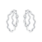 925 Sterling Silver Multi Circle Minimalist Hoop Earrings Birthday Jewellery