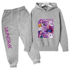 Kids Kpop Demon Hunters Cartoon Print Hoodie & Pants Sportsuit 2-13 Years