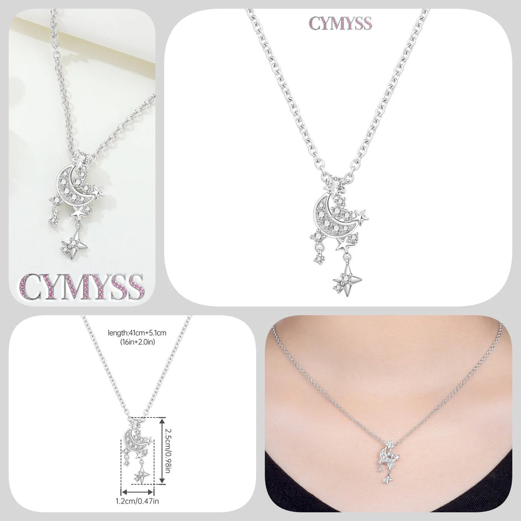 Original 925 Sterling Silver 18K Gold Heart Lock and Key Necklace Y-shaped Chain Necklace For Women Memorial Prayer Jewelry Gift