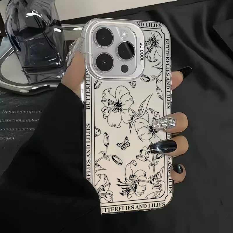 Fresh Moon Star Silver IMD Case for iPhone 16 15 14 13 12 Pro Max