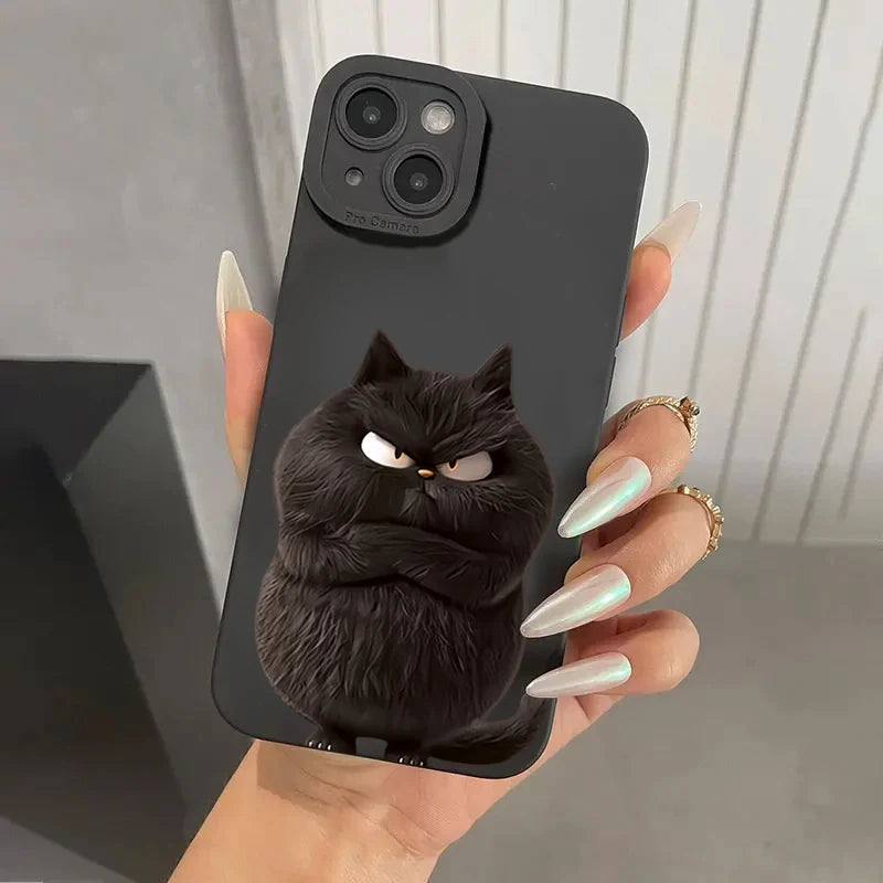 Funny Cool Cat Matte Case for iPhone 17 16 15 14 13 12 11 Pro Max