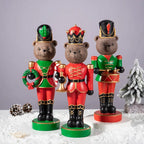 Resin Bear Nutcracker Statue Christmas Soldier Figurines Living Room Decoration Gift