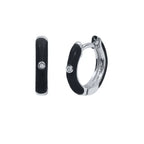 New Stainless Steel Round Hoop Earrings Colourful Crystal Zirconia