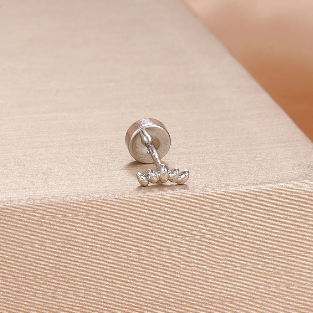 1PC Stainless Steel Star Moon Cartilage Piercing 18K Gold Plated