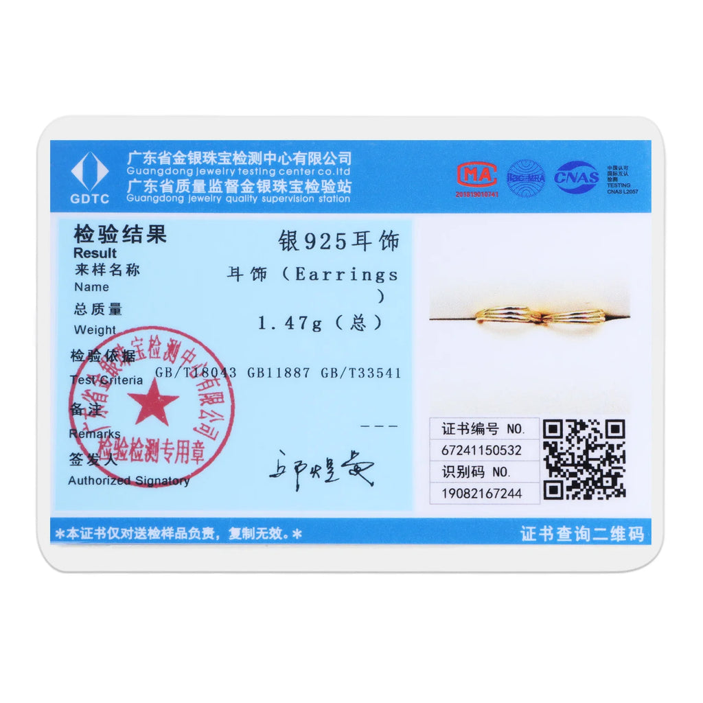 925 Sterling Silver Simple Gold U-shaped Versatile Hoop Earrings Birthday Gift