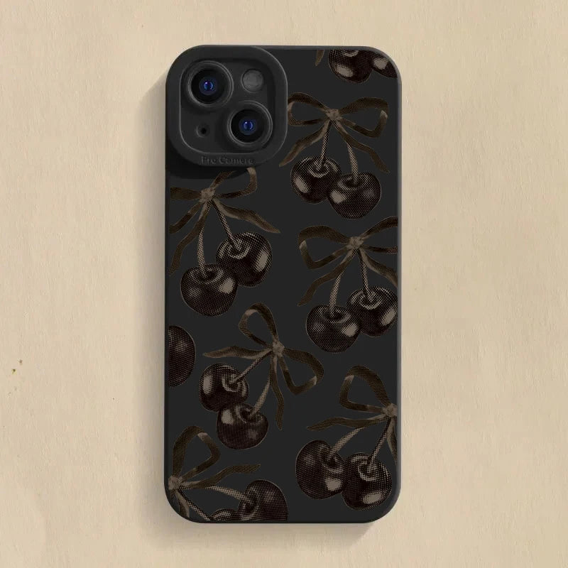 Cute Bow Cherry Case for Xiaomi Redmi Note 14 13 12 11 Pro Plus