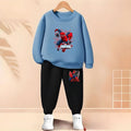 Boys Cartoon Print Pullover and Trousers 2-Piece Thin Casual Tracksuit