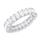 925 Sterling Silver Gorgeous Promised Ring Love Wedding Jewellery Full Paved Square Zircon