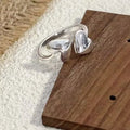 925 Sterling Silver Heart Open Ring Fashion Luxury Engagement Jewellery Wholesale Accessory