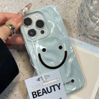 Happy Smile Texture Case for iPhone 17 16 15 14 13 12 11 Pro Max Plus Air