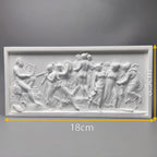 Dance of the Muses Bas-Relief Statue Greek Plaster Sculpture Mythology Office Gift